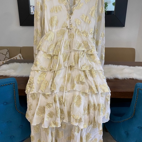 Cream and gold maxi dress - Picture 2 of 6